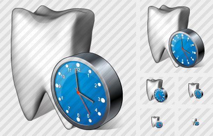 Tooth Clock Icon Tooth Clock Icon