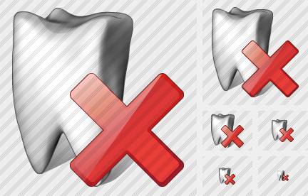 Tooth Delete Icon Tooth Delete Icon
