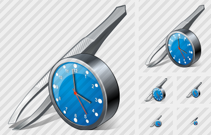 Tweezers Clock Icon