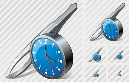 Icône Tweezers Clock Icône Tweezers Clock
