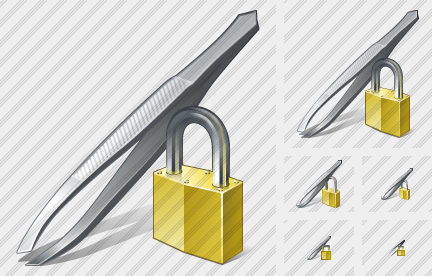 Icône Tweezers Locked Icône Tweezers Locked