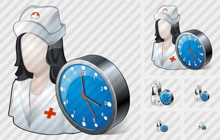 User Nurse Clock Icon User Nurse Clock Icon