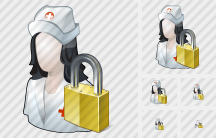 User Nurse Locked Icon User Nurse Locked Icon