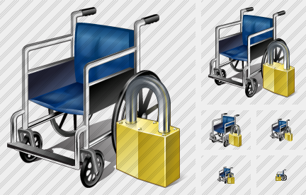 Wheel Chair Locked Symbol