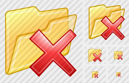 Folder Delete Icon Folder Delete Icon