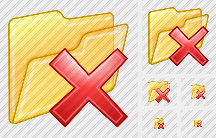 Folder Delete Symbol